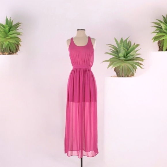 XXI Exclusive Sheer Maxi Dress | SIZE S - Picture 2 of 9